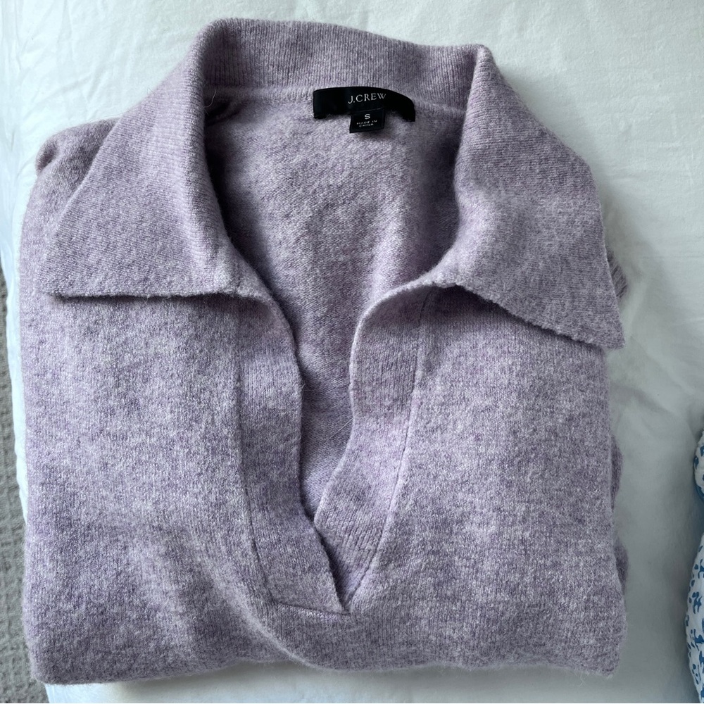 J. Crew Women's Lavender Sweater Merino Wool/Alpaca